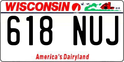 WI license plate 618NUJ