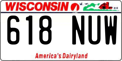 WI license plate 618NUW