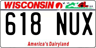 WI license plate 618NUX