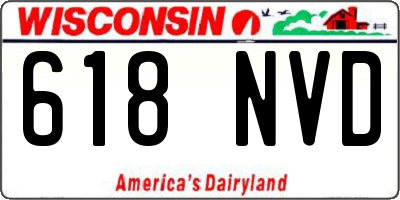 WI license plate 618NVD