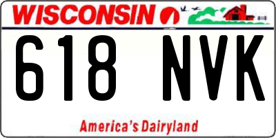 WI license plate 618NVK