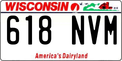 WI license plate 618NVM