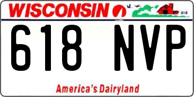 WI license plate 618NVP