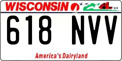 WI license plate 618NVV