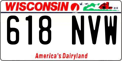 WI license plate 618NVW