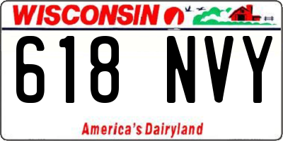 WI license plate 618NVY