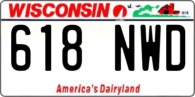 WI license plate 618NWD
