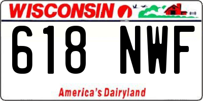 WI license plate 618NWF