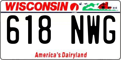 WI license plate 618NWG