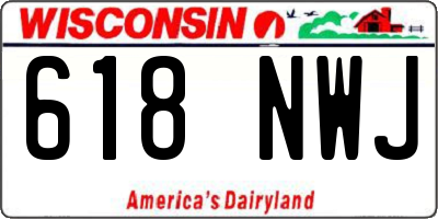 WI license plate 618NWJ