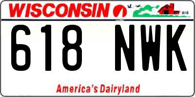WI license plate 618NWK