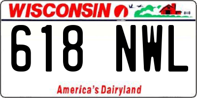 WI license plate 618NWL