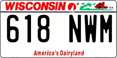 WI license plate 618NWM