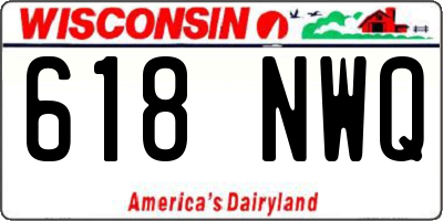 WI license plate 618NWQ