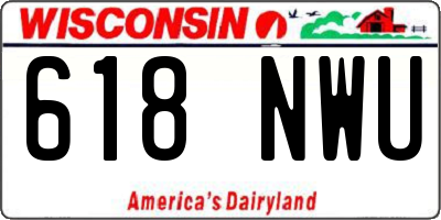 WI license plate 618NWU