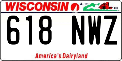 WI license plate 618NWZ