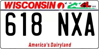 WI license plate 618NXA
