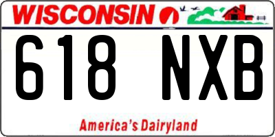 WI license plate 618NXB