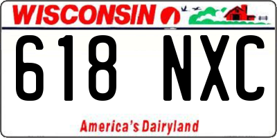 WI license plate 618NXC