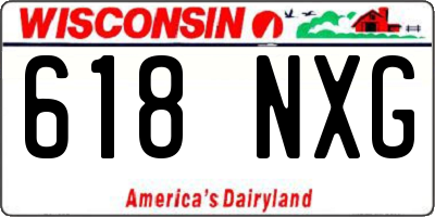 WI license plate 618NXG