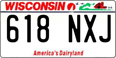 WI license plate 618NXJ