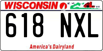 WI license plate 618NXL