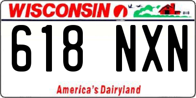WI license plate 618NXN