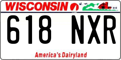 WI license plate 618NXR