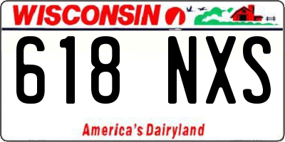 WI license plate 618NXS