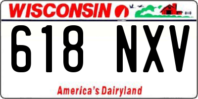 WI license plate 618NXV