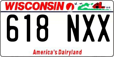 WI license plate 618NXX
