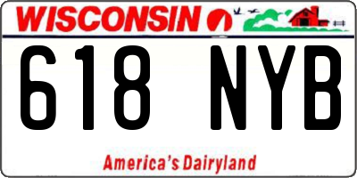 WI license plate 618NYB