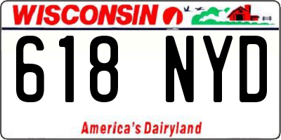WI license plate 618NYD