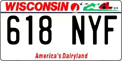 WI license plate 618NYF
