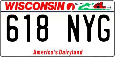 WI license plate 618NYG