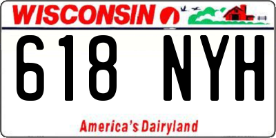 WI license plate 618NYH