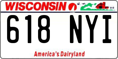 WI license plate 618NYI