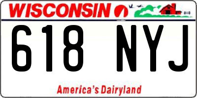 WI license plate 618NYJ