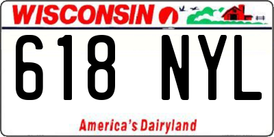 WI license plate 618NYL