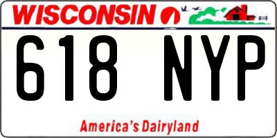 WI license plate 618NYP