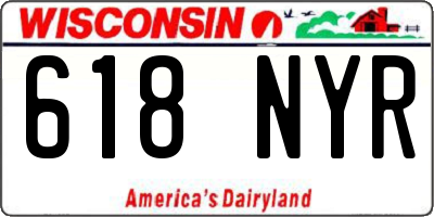 WI license plate 618NYR