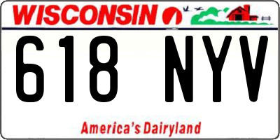 WI license plate 618NYV