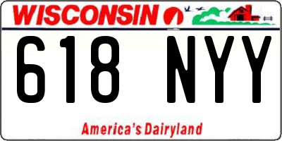 WI license plate 618NYY