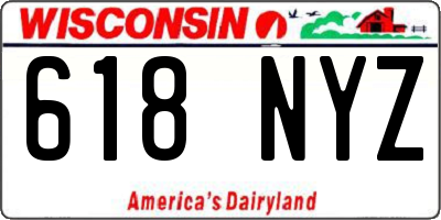 WI license plate 618NYZ