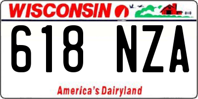WI license plate 618NZA