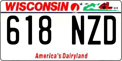 WI license plate 618NZD