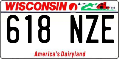 WI license plate 618NZE