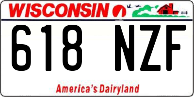 WI license plate 618NZF