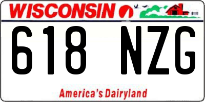 WI license plate 618NZG