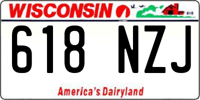 WI license plate 618NZJ